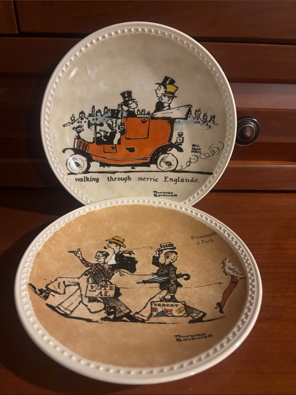 Vintage 1982 Newell Pottery Company collector plates